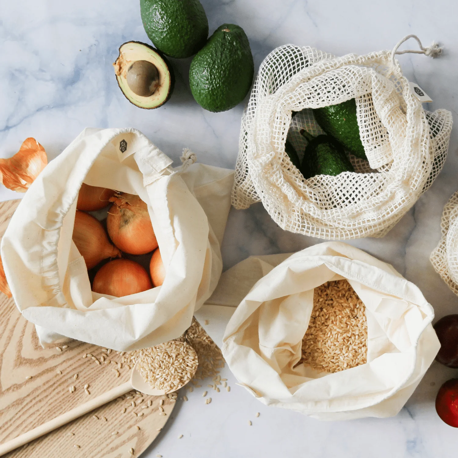 Ever Eco Reusable Produce Bags Organic Cotton Muslin - Image 4