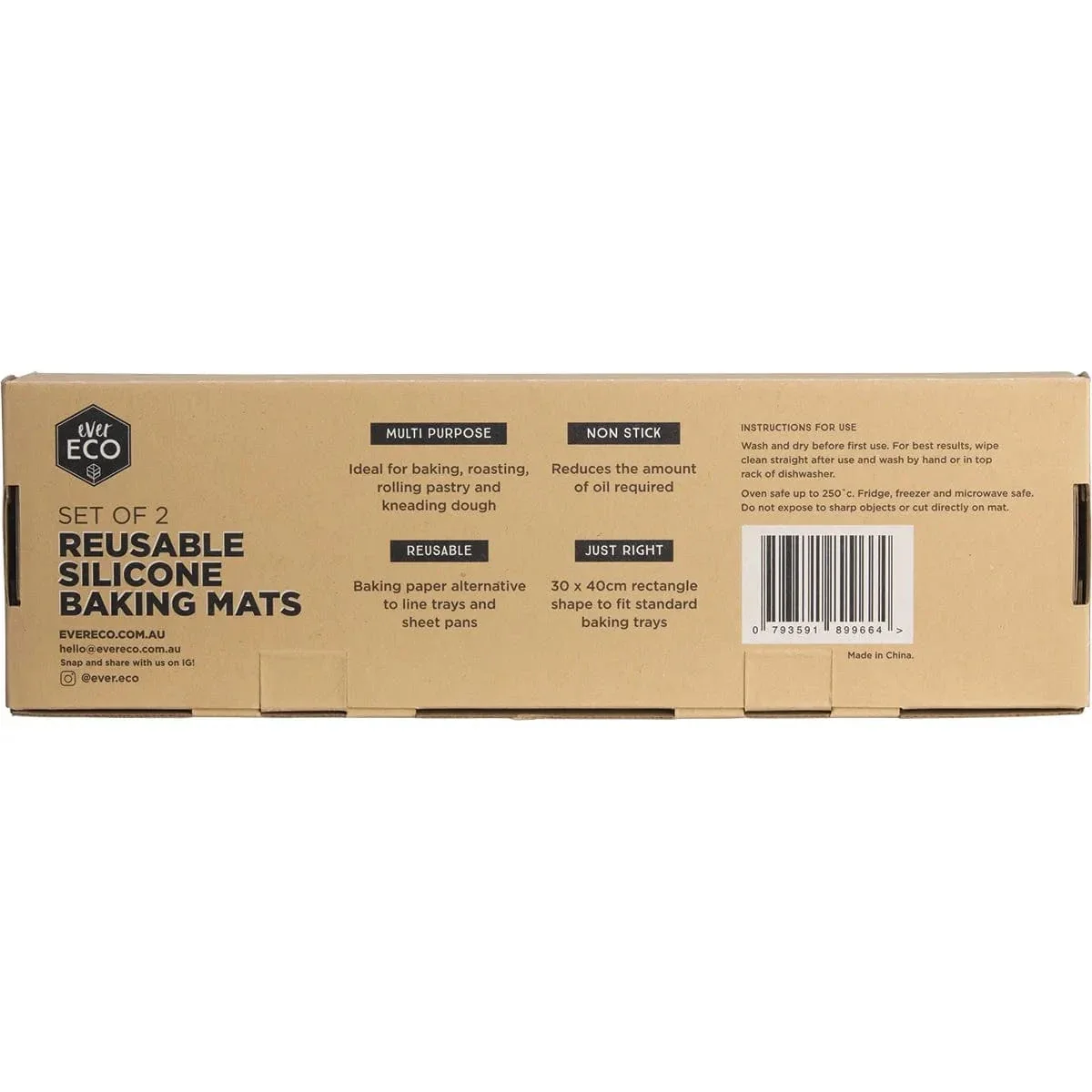 Ever Eco Reusable Silicone Baking Mats Set Of 2 (30 X 40cm) - Image 6