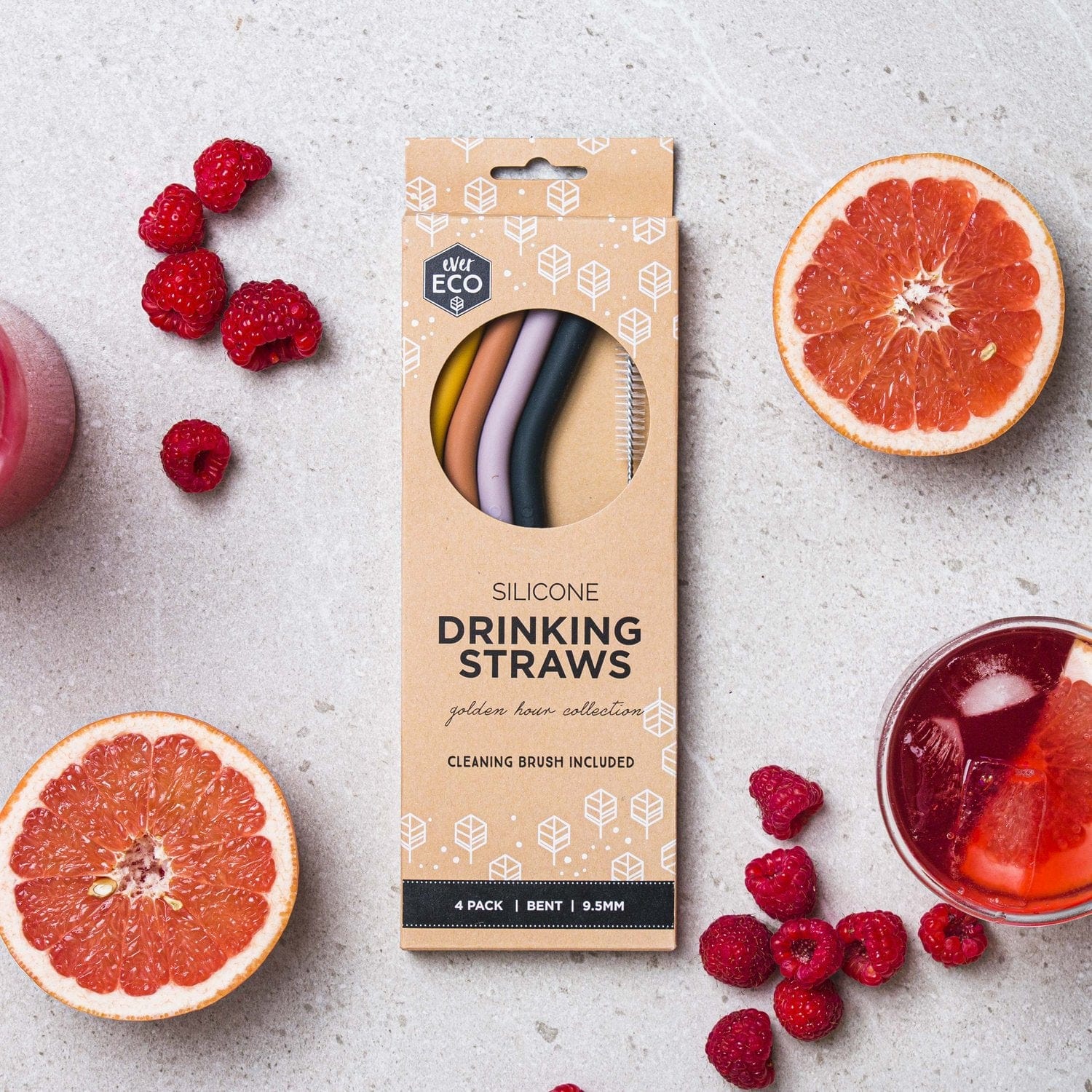 Ever Eco Silicone Straws - Bent Collection 4 Pack - Image 4