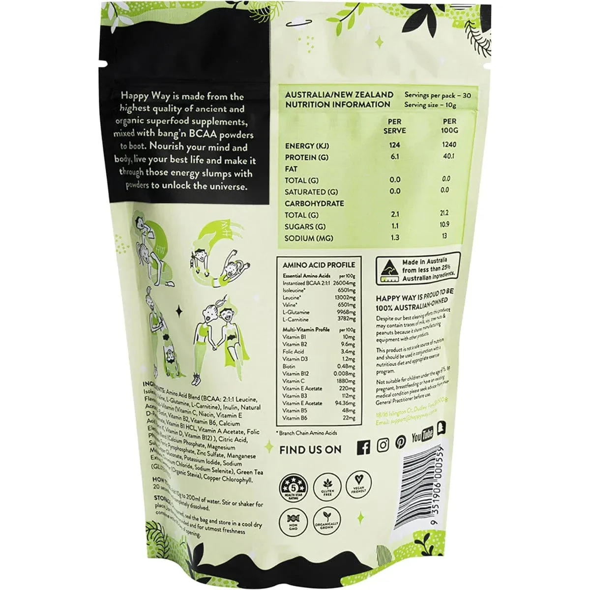 Happy Way Bcaa Powder 300g - Image 3