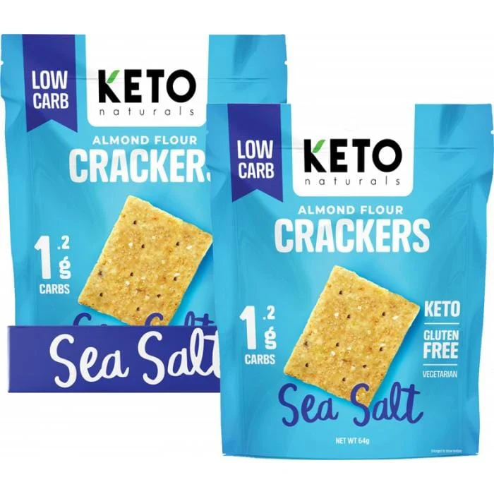 Keto Naturals Almond Flour Crackers  8 x 64g - Image 3