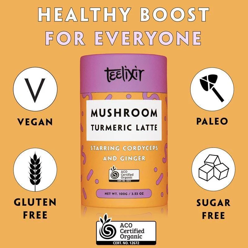 Teelixir Mushroom Turmeric Latte 100g - Image 3